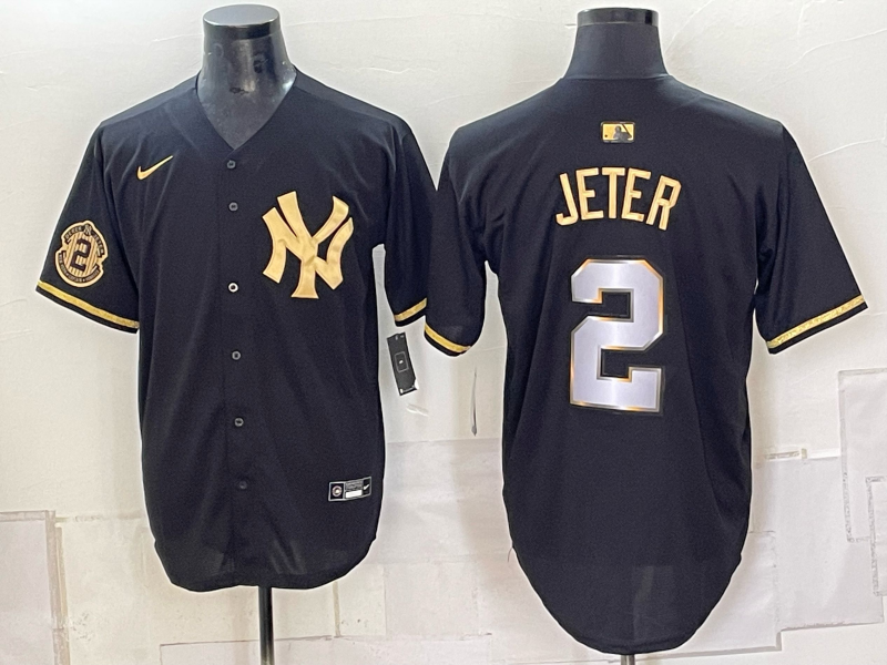 Men 2026 New York Yankees #2 Jeter black Nike MLB Jersey 092402->new york yankees->MLB Jersey